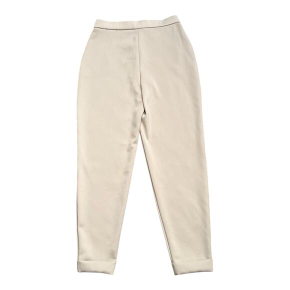 EXPRESS Womens Size XS Khaki Beige Pull On High Rise Tapered Cuffed Pants - Picture 2 of 7